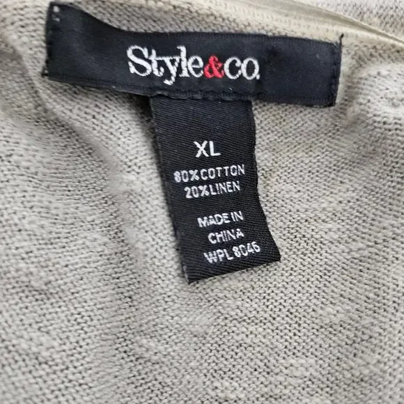 Style & co vest asymmetrical knit hooded sz XL - Picture 4 of 6